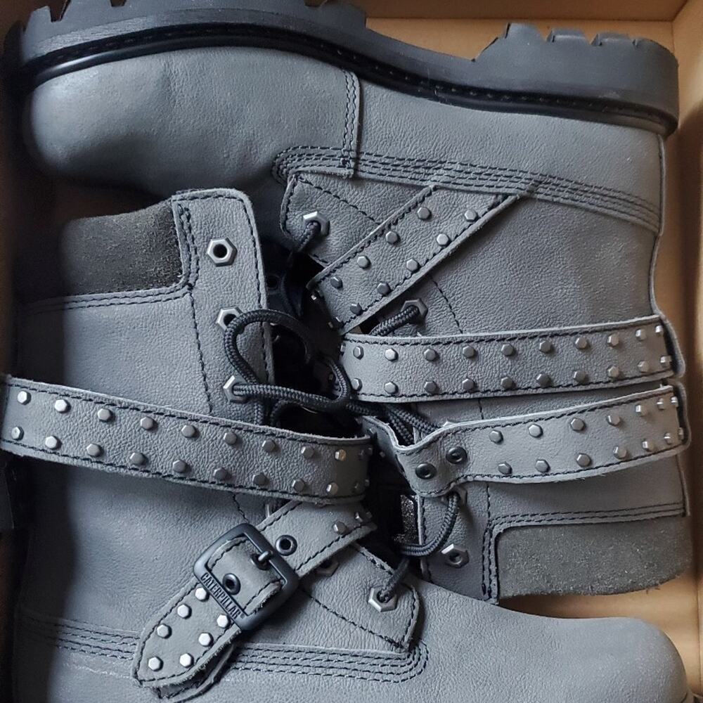 Women's Cat Double Harness Gray Boots Women's Gray Double A - Size 8.5